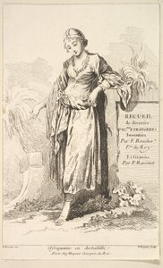 African Woman in Undress, from Recueil de diverses figures étrangères, 18th century by Simon Francois Ravenet