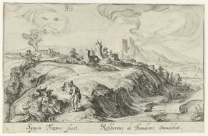 Mountain Landscape with Two Figures