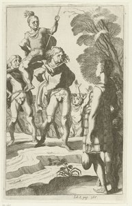 Brinio Raised on a Shield by Simon Frisius