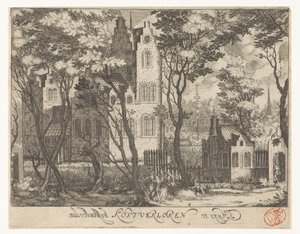 View of Huis Kostverloren near Amsterdam by Simon Frisius
