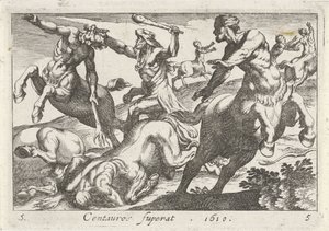 Hercules Fighting the Centaurs by Simon Frisius