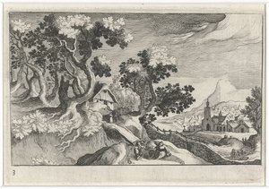 Landscape with Some Buildings by Simon Frisius
