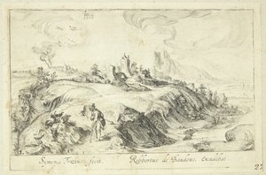 Landscape with Man and Woman by Simon Frisius