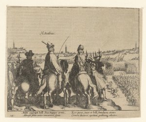 Matthias and the Prince of Orange Review the State Army, 1578 by Simon Frisius