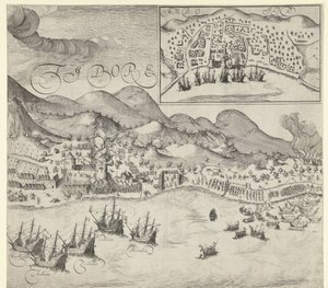 Victory of the Dutch over the Portuguese at Tidore (right plate), 1605