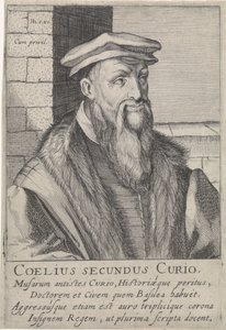Portrait of Caelius Secundus Curio by Simon Frisius