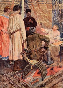 Richard the Lionheart Raised Himself in His Bed and Took a Cup in His Hand, Illustration for 