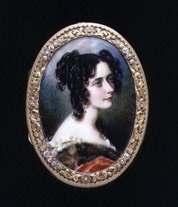 Portrait Miniature of Georgina Carolina, Lady Astley by Simon Jacques Rochard