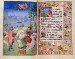 The Annunciation to the Shepherds, from the Huth Hours by Simon Marmion