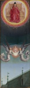 The Soul of Saint Bertin Carried Up to God from the St Bertin Altarpiece, ca 1459 by Simon Marmion