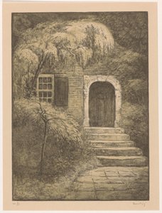 Door with Stone Steps by Simon Moulijn (signed by artist)