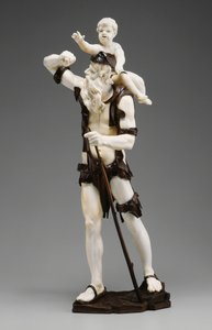 Old Beggar Carrying Child, 1735-50 by Simon Troger
