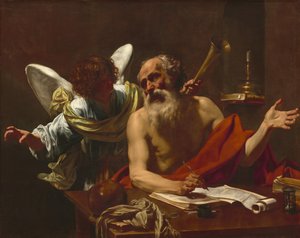Saint Jerome and the Angel by Simon Vouet