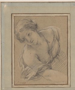 Study of a Bowing Young Woman