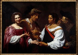 The fortune teller by Simon Vouet