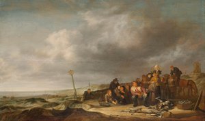 Beach with Fishermen