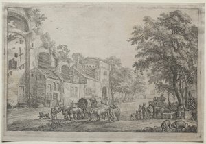 The Approach to a Village by Simon de Vlieger