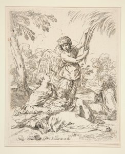 Rest on the Flight into Egypt by Simone Cantarini