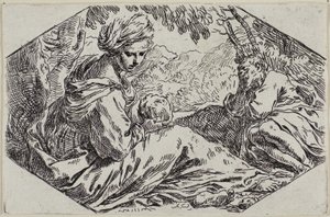Rest on the Flight to Egypt by Simone Cantarini