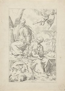 Rest on the Flight into Egypt by Simone Cantarini