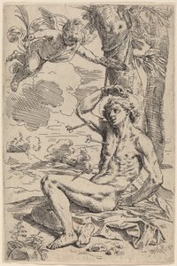 Saint Sebastian by Simone Cantarini