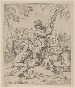 The Rest on the Flight into Egypt by Simone Cantarini