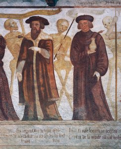 Death with the Duke and the Doctor (detail) by Simone II Baschenis