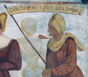 Death with the old woman (detail) by Simone II Baschenis