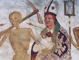 The Bishop and Death (detail from The Dance of Death)