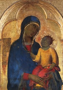 Madonna and Child (detail) by Simone Martini