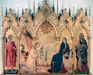 The Annunciation and Two Saints