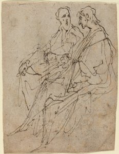 Two Seated Male Figures