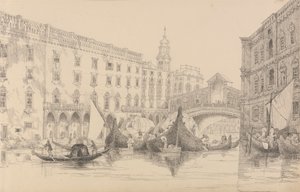 Album of 30 Views in the Tyrol and Italy: The Rialto - Venice 8th Nov.r 1840