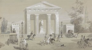 Statue of the Marquis of Hastings in Tank Square - Calcutta