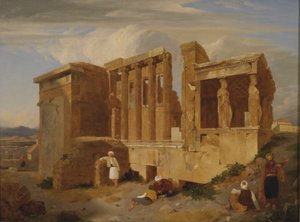 The Erechtheum, Athens, with Figures in the Foreground