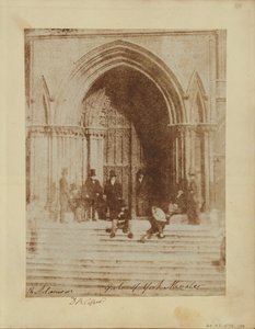 A Group of Men at the South Entrance to York Minster by Sir David Brewster