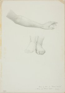 Arm and Feet, study for Mirror of Venus by Sir Edward Burne Jones