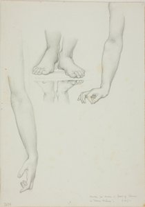 Study for Mirror of Venus: Arms and Feet of Venus by Sir Edward Burne Jones