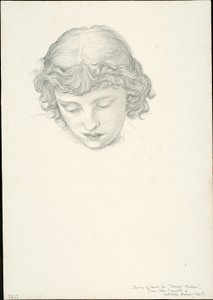 Study for Mirror of Venus: Head by Sir Edward Burne Jones
