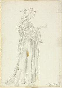 Study of Pilgrim for Romaunt of the Rose by Sir Edward Burne Jones