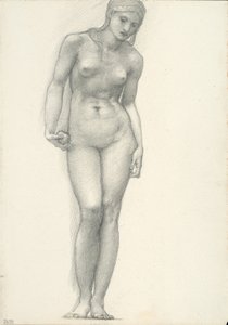 Venus with Golden Apple in Right Hand, for the Troy Triptych by Sir Edward Burne Jones