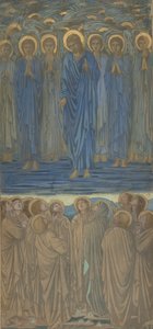 Ascension of Christ Acts I, 1-9: Study for stained-glass window, ca. 1875-84 by Sir Edward Coley Burne Jones
