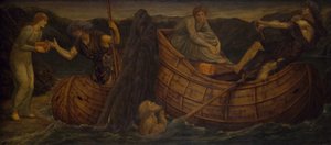 Cupid and Psyche - Palace Green Murals - Psyche giving the Coin to the Ferryman of the Styx, 1881