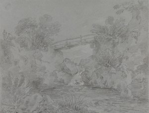 Bridge over Pool at Llanrwst by Sir George Howland Beaumont seventh Baronet