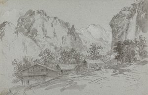 From the Window of the Inn at Lauterbrunnen by Sir George Howland Beaumont seventh Baronet