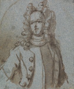 Portrait of a Man Wearing a Full-Bottomed Wig by Sir James Thornhill