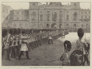 Guards trooping the Colours in St James