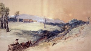 Landscape with Horse and Cart by Sir John Gilbert