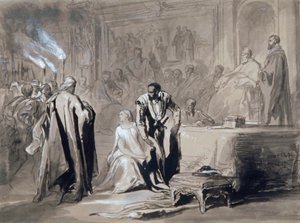 Othello and Desdemona before the Senate by Sir John Gilbert