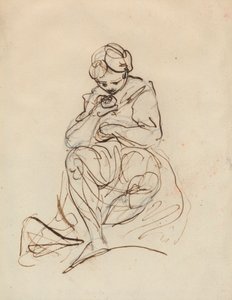Study of a Seated Woman by Sir Joshua Reynolds